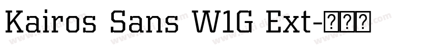 Kairos Sans W1G Ext字体转换